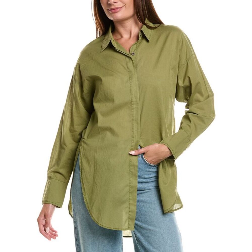 Xcvi Womens  Ellard Blouse, Green